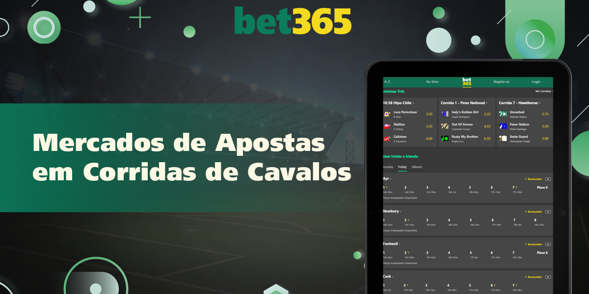 Os principais tipos de apostas em corridas de cavalos disponíveis para os usuários da Bet365 Brasil
