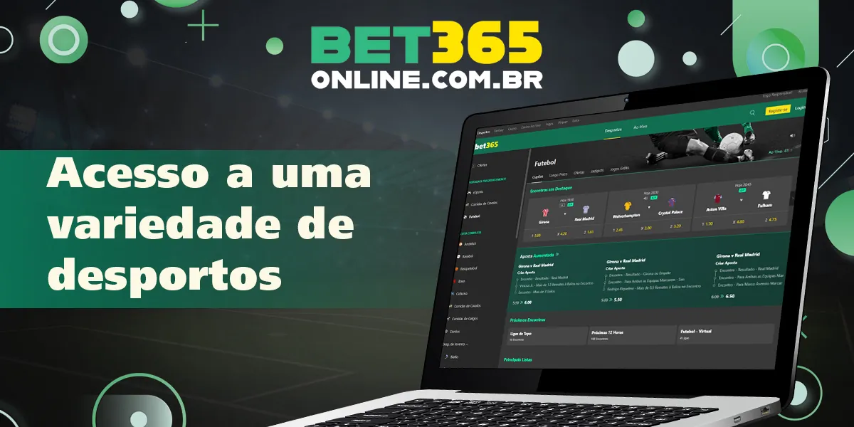Em quais esportes os usuários da Bet365 podem apostar