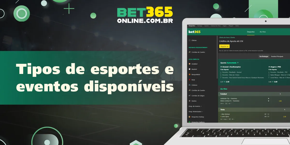 Em quais eventos esportivos ao vivo os clientes brasileiros